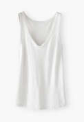 V-neck jersey vest, White, webstill