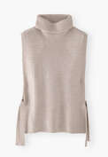Roll-neck tabard, Ecru, webstill