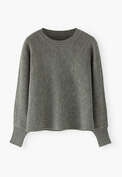 Moss-stitch sweater, Grey forest, webstill