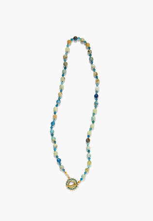 Beaded necklace, Aqua, webstill