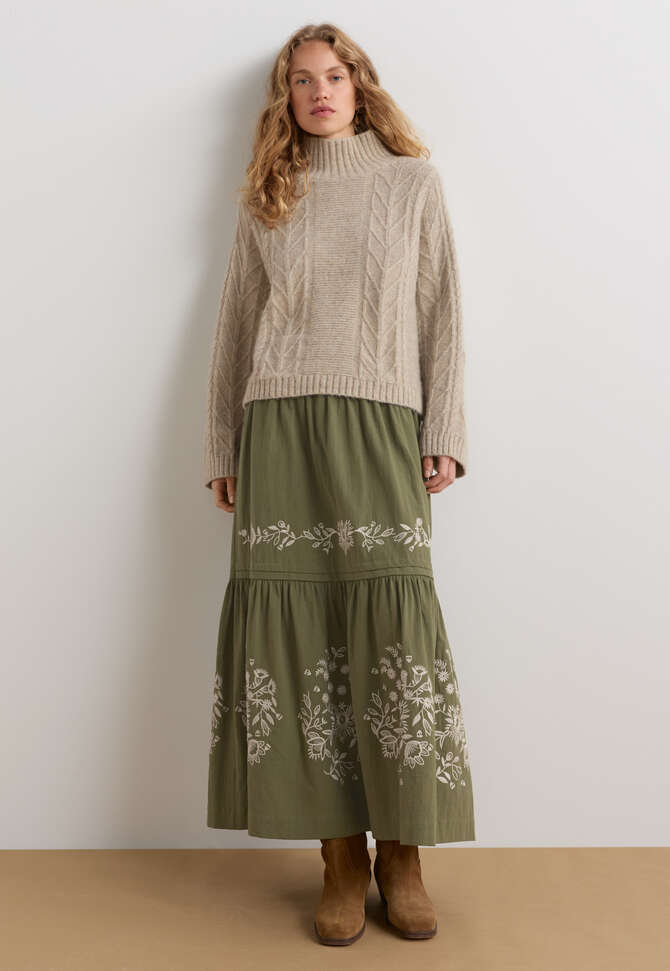 Cable-knit sweater, Fawn, completeTheLook