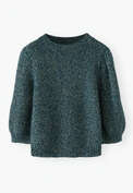Flecked sweater, Dark teal, webstill