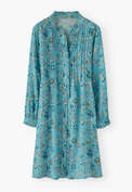 Printed shirtdress, Aqua, webstill