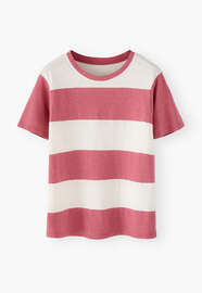 Striped T-shirt, Pink rose, webstill