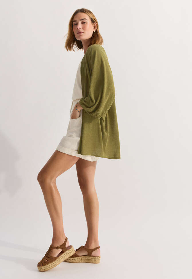 Cocoon cardigan, Dark lime, completeTheLook