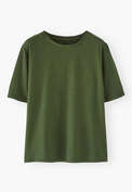 Striped T-shirt, Forest green, webstill