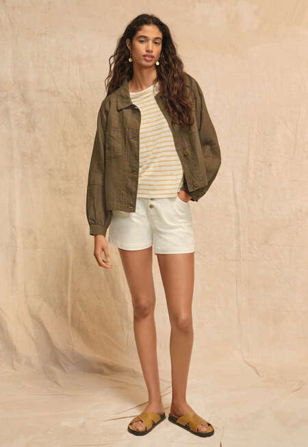 Cropped jacket, Olive, completeTheLook