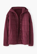 Quilted jacket, Burgundy, webstill