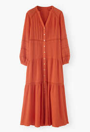 Maxi-dress, Vivid orange, webstill