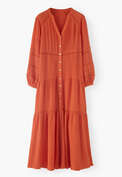 Maxi-dress, Vivid orange, webstill