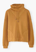 Funnel-neck sweatshirt, Orange, webstill
