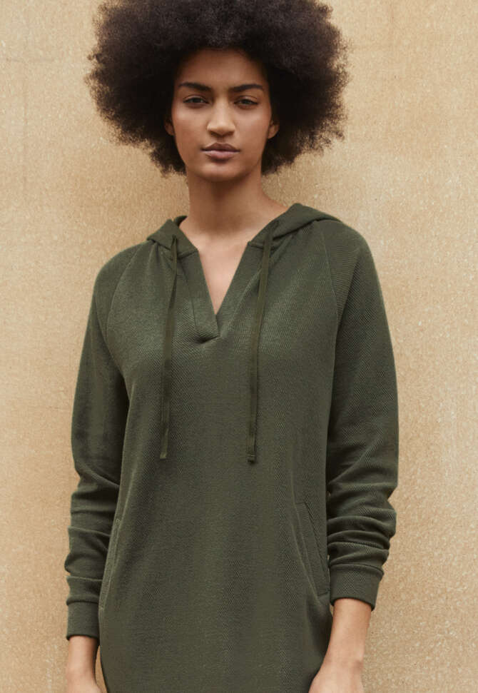 Sweatshirt dress, Dark green, completeTheLook