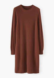 Knitted dress, Burnt rust, webstill