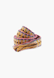Fringed belt, Honey pink, webstill