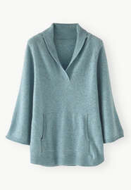 Wide-sleeve sweater, Cerulean grey, webstill
