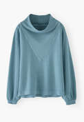 Cowl-neck sweater, Marine blue, webstill