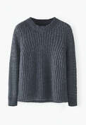 Mesh-sleeve sweater, Soft ink, webstill