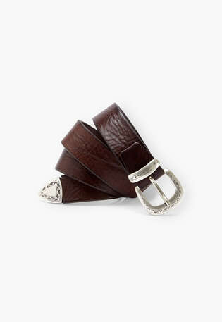 Belt, Dark brown, webstill