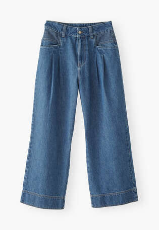 Cropped jeans, Mid wash, webstill