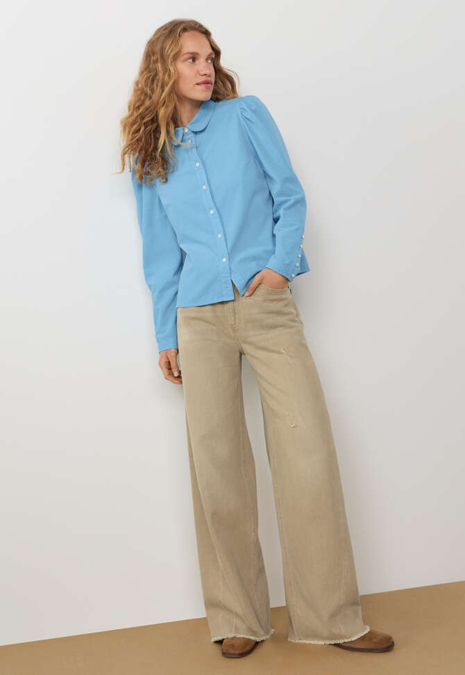 Mid-rise wide-leg jeans, Washed mushroom, completeTheLook