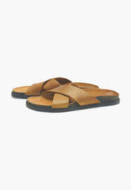 Cross-front sliders, Mustard, webstill