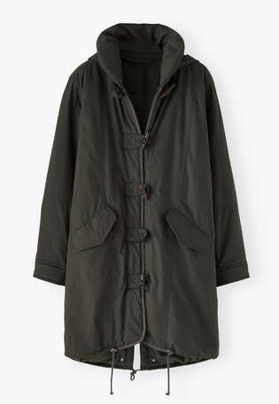 Shawl parka, Dark khaki, webstill