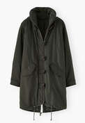 Shawl parka, Dark khaki, webstill