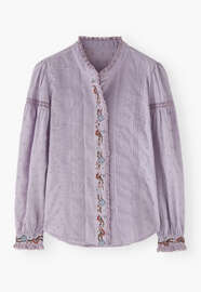 Embroidered broderie blouse, Lavender, webstill