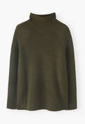 High-neck sweater, Dark moss, webstill
