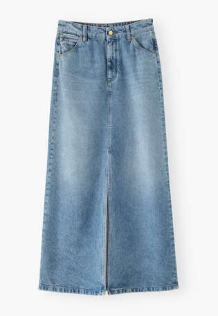 Denim maxi-skirt, Light wash, webstill