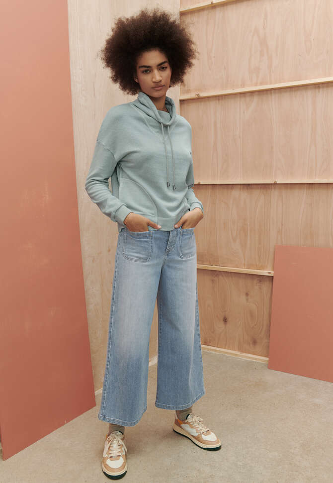 Cropped wide-leg jeans, Pale vintage, completeTheLook