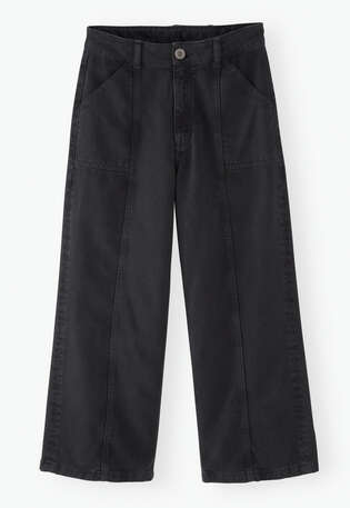 Wide-leg trousers, Black, webstill