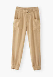 Belted trousers, Caramel, webstill