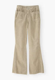 Plait-detail cord trousers, Fawn, webstill