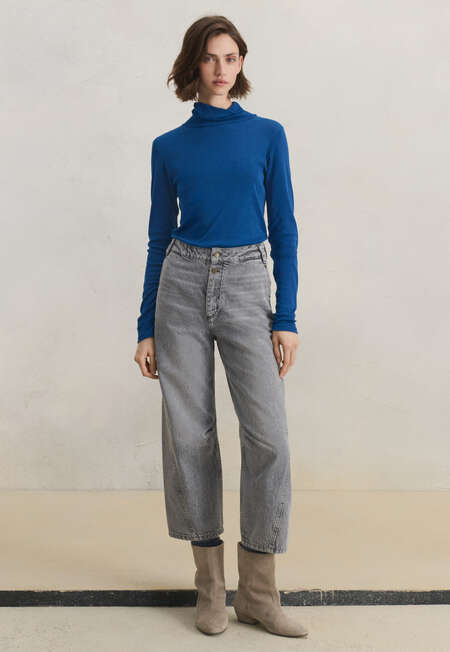 High-neck top, Deep cobalt, completeTheLook