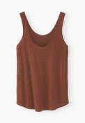 Scoop-neck vest, Mahogany, webstill