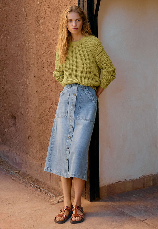 Raglan sweater, Lime, completeTheLook