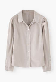 Button-through cord blouse, Pale mink, webstill