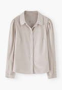 Button-through cord blouse, Pale mink, webstill