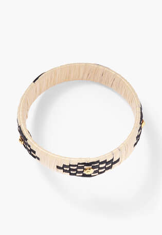 Raffia bracelet, Natural, webstill