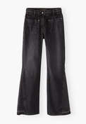 Mixed-wash flared jeans, Washed black, webstill