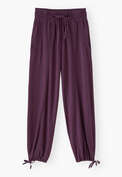 Tie-hem trousers, Purple aubergine, webstill
