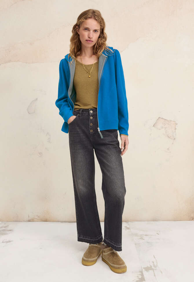 Zip-up hoodie, Electric blue, completeTheLook