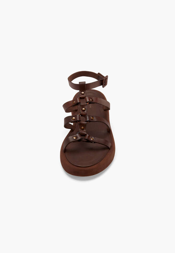 Gladiator sandals, Mahogany, completeTheLook