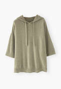 Short-sleeve hoodie, Sage marl, webstill