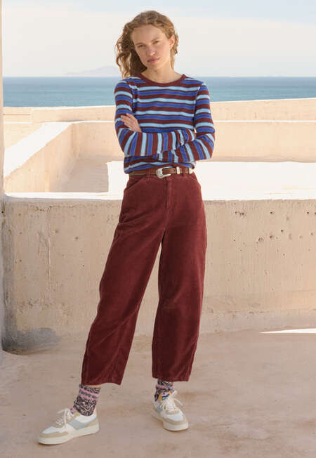 Striped top, Chocolate sky, completeTheLook