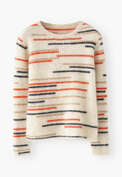 Striped sweater, Ecru, webstill