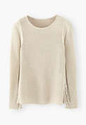Mesh-stitch sweater, Ecru, webstill