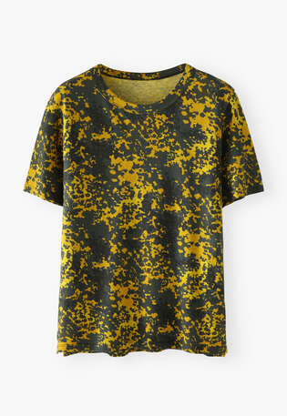 Printed T-shirt, Midnight ochre, webstill