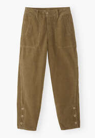 Relaxed carrot-fit cords, Ochre brown, webstill